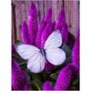 Вышивка Украшение Главная 5D DIY Алмазная Картина Вышивка Крестом Бабочка Фиолетовый Цветок Круглая Дрель