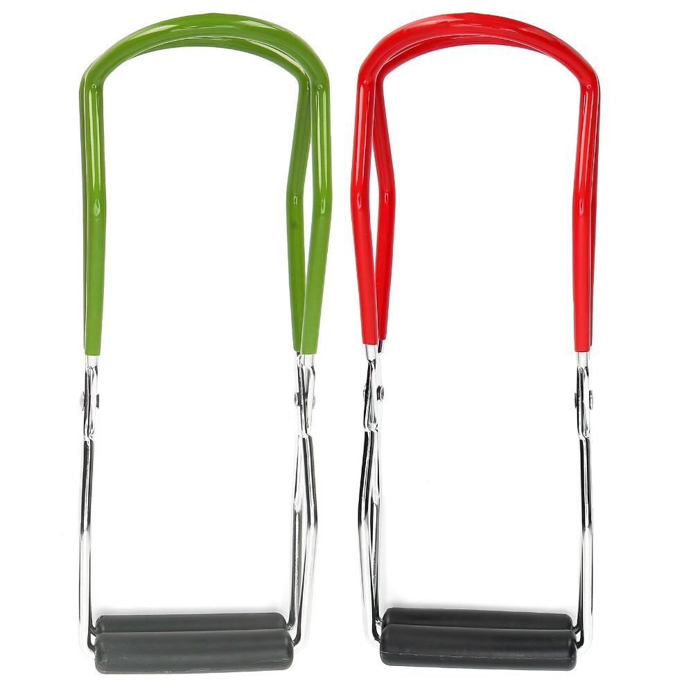 2PCS Stainless Steel Canning Jar Lifter Non-slip Handle Jar Lifter Tongs Home Kitchen