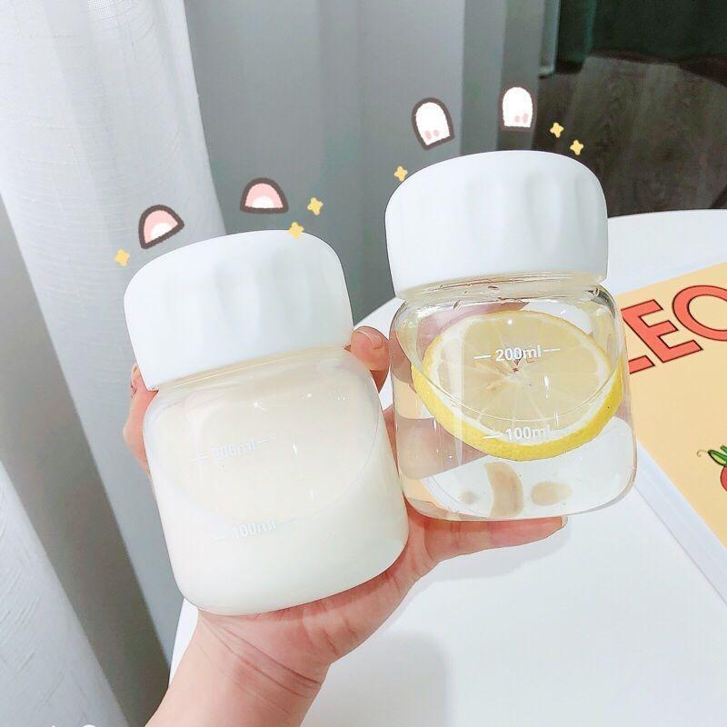 1 шт. Высокое боросиликатное стекло стакан для воды прозрачный со шкалой мини-стакан для жира портативная кружка для сока контейнер для напитков дорожный подарок для дома