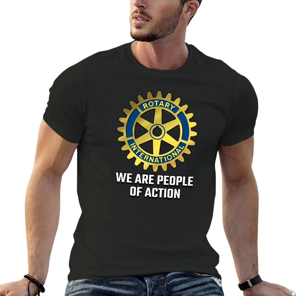 New Rotary Club We are People of Action TShirt graphic t shirts customs vintage anime shirt Tshirts for Unisex cotton