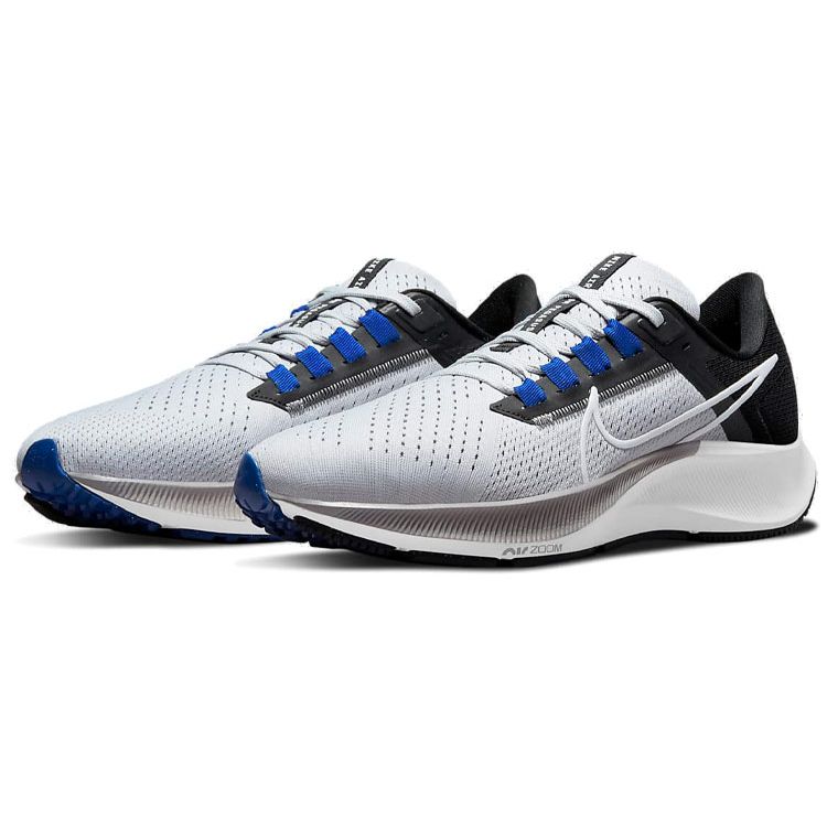 Nike Air Zoom Pegasus 38 Wolf Grey Мужские кроссовки Черные Hyper-Royal White CW7356-006