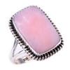 Natural Pink Opal Gemstone Handmade 925 Solid Sterling Silver Ring Size 10 H3U85