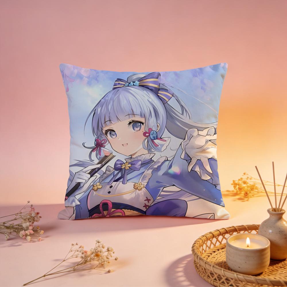 Popular Kkamisato Ayakaing Cushion Cover Comfortable Durable Pillow Cover MultiScene for Home Office Car Sofa