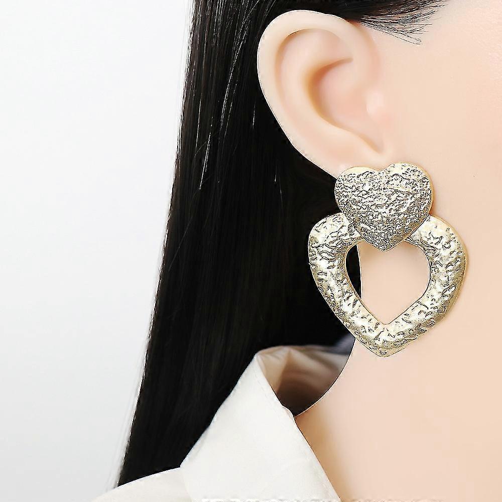 2025 Heart Shape Geometric Rectangle Stud Earrings for Women