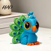 Articulated Peacock Toy 3D Printed Figurine, Movable Joint Fidget Toy, Cartoon Cute Desk Decor Desktop Ornament, Stress Relief Gift for Kids