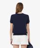 LACOSTE Women'S Light Cotton Short Sleeve Sweater Af5025-56G 166
