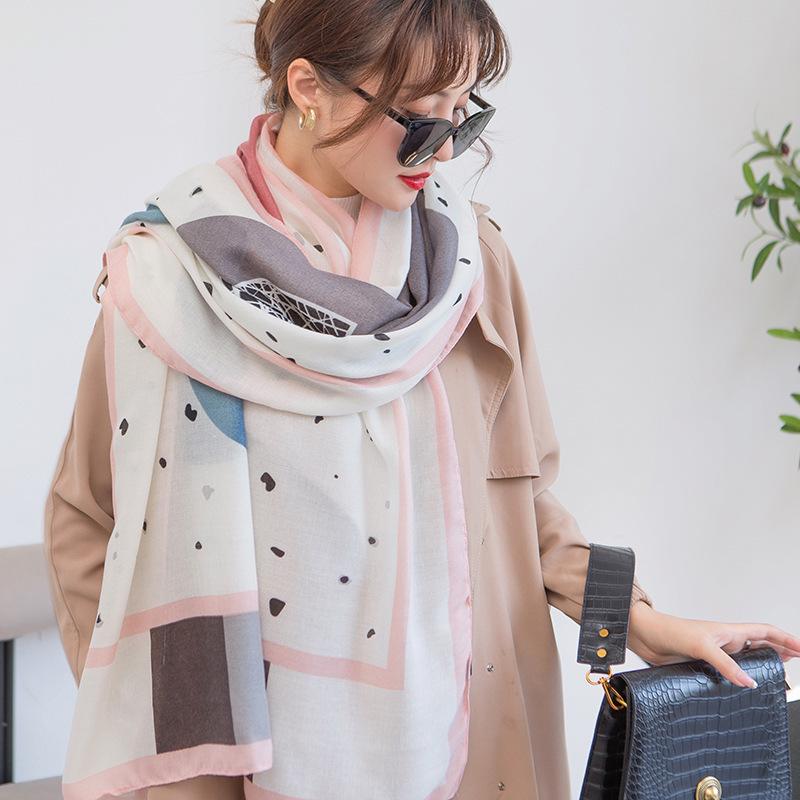 Autumn Shawl with Fashionable Spring and Autumn Scarf for Women with Fresh Temperament Accessories Travel Photo Scarf Long Yarn