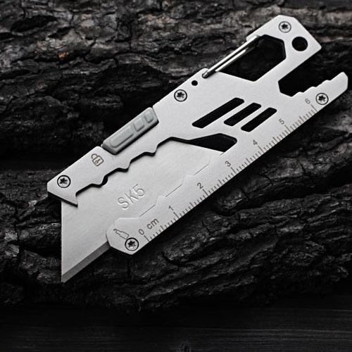 1 5 In Sk5 Multifunctional Utility Knife Stainless Steel Art Edc Paper Cutting Diy Carving Knife With 4 Spare Blades