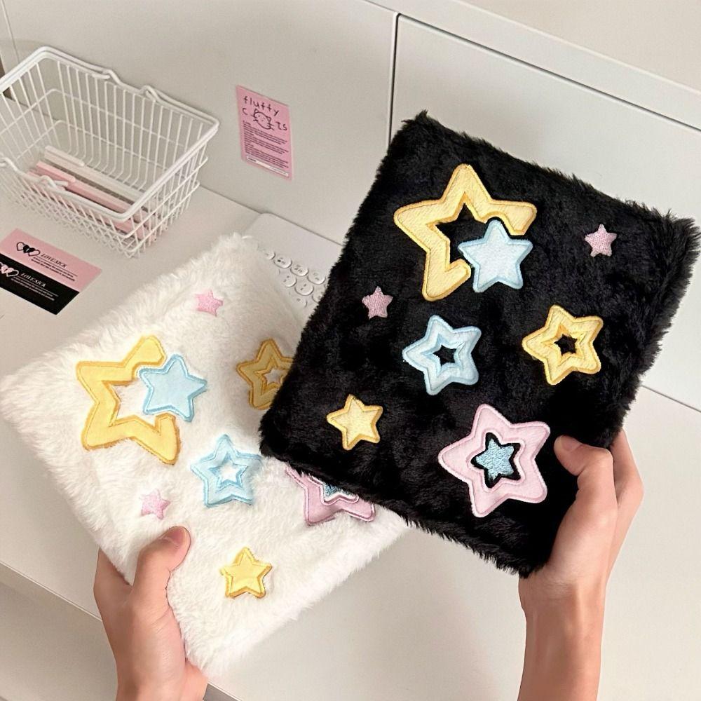 Plush Binder Star Loose Leaf Plush Card Album Soft Plush Card Photo Collect Book  School Stationery