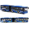 1/80 City Bus Toy, Die Cast Alloy Pull Back Vehicles,Metro Articulated Electric Bus, Sounds and Lights Model Cars Toys Educational Gift for Kids