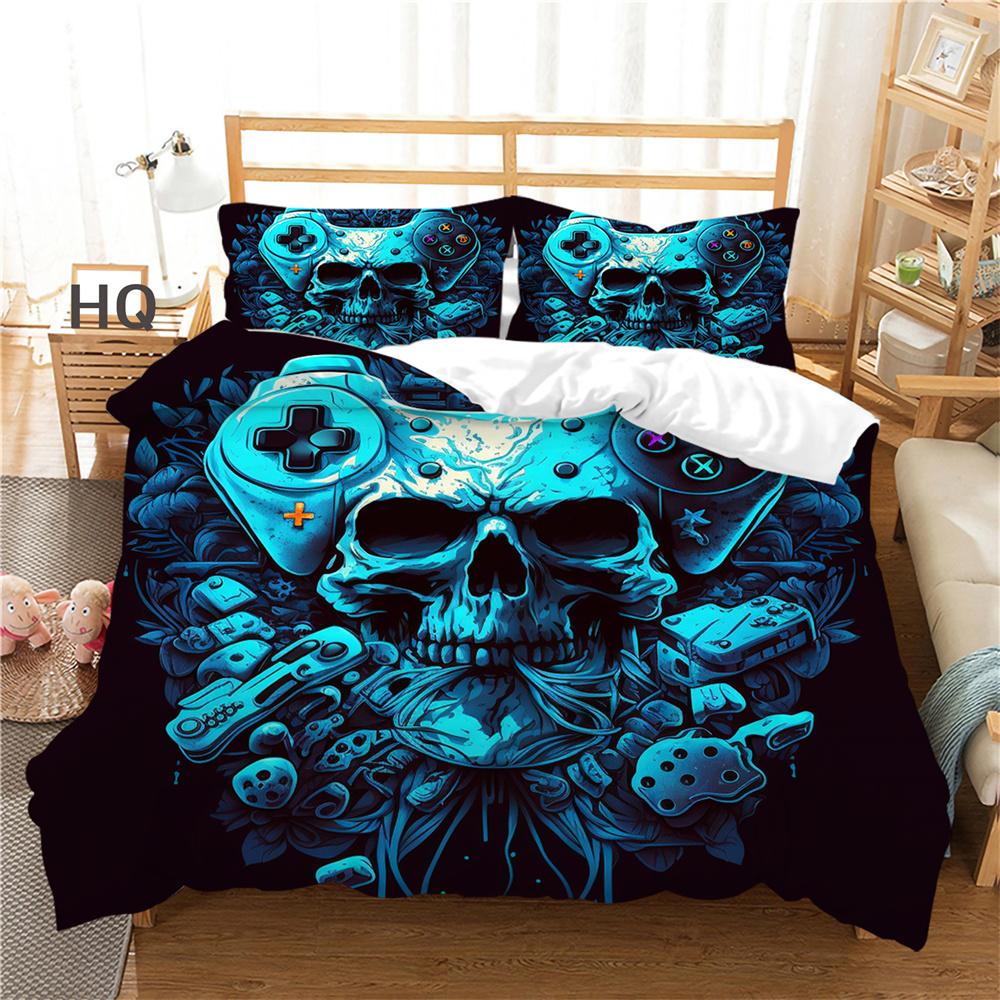 Пододеяльник с принтом для игровой консоли, полноразмерный комплект постельного белья из микрофибры для подростков, модный домашний текстиль высокого качества