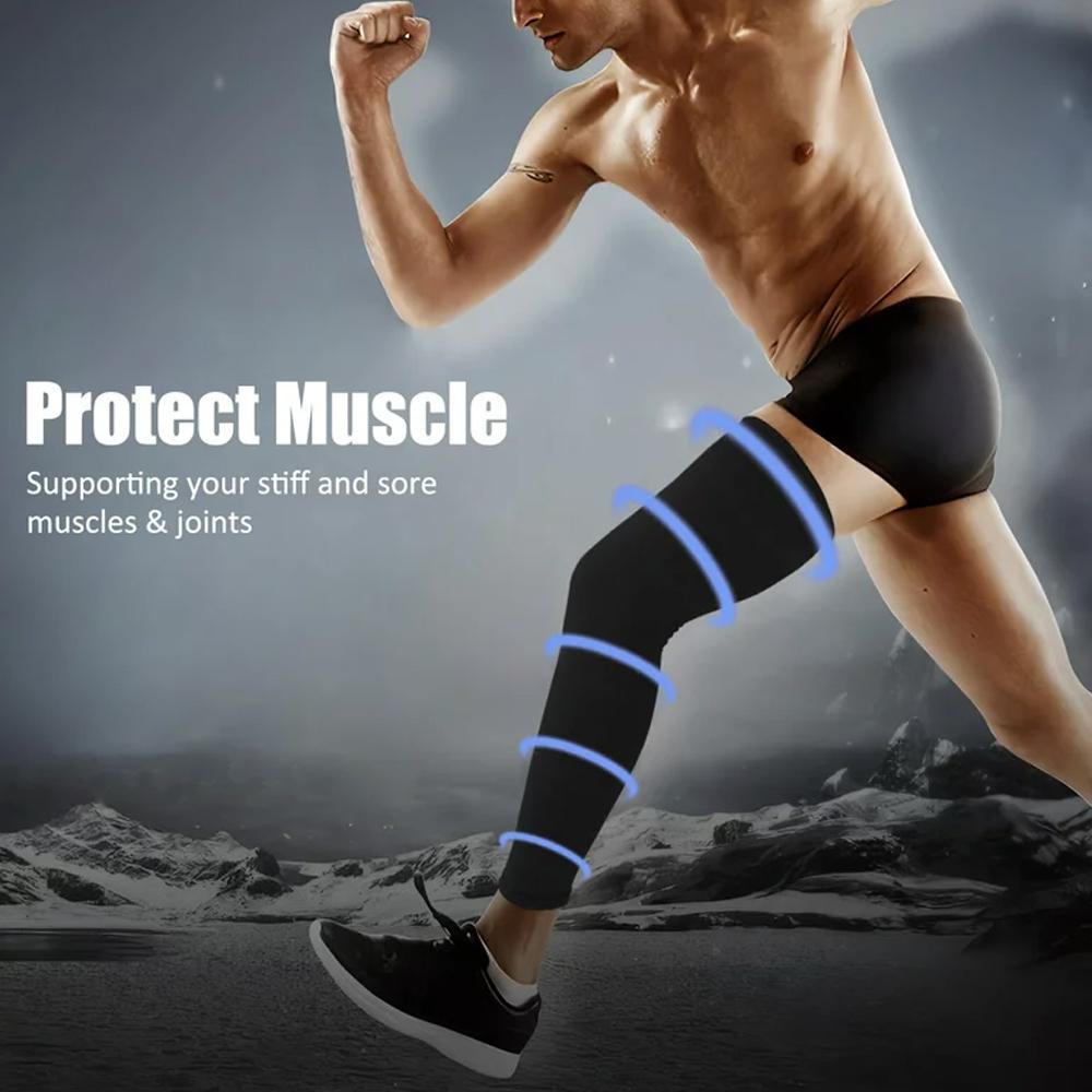 1PC Full Leg Compression Sleeve Knee Thigh Calf Support For Arthritis Pain Relief Running Basketball Men Women