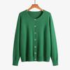 Spring and Autumn Women's Cardigan Solid Color Round Neck Single-breasted Knitted Bottoming Women's Sweater Jacket
