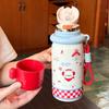 Бутылка для воды новая 1011 большая емкость мультяшная термокружка L студенческая с большим животом двойная питьевая чашка для улицы ручная термоизоляция вода