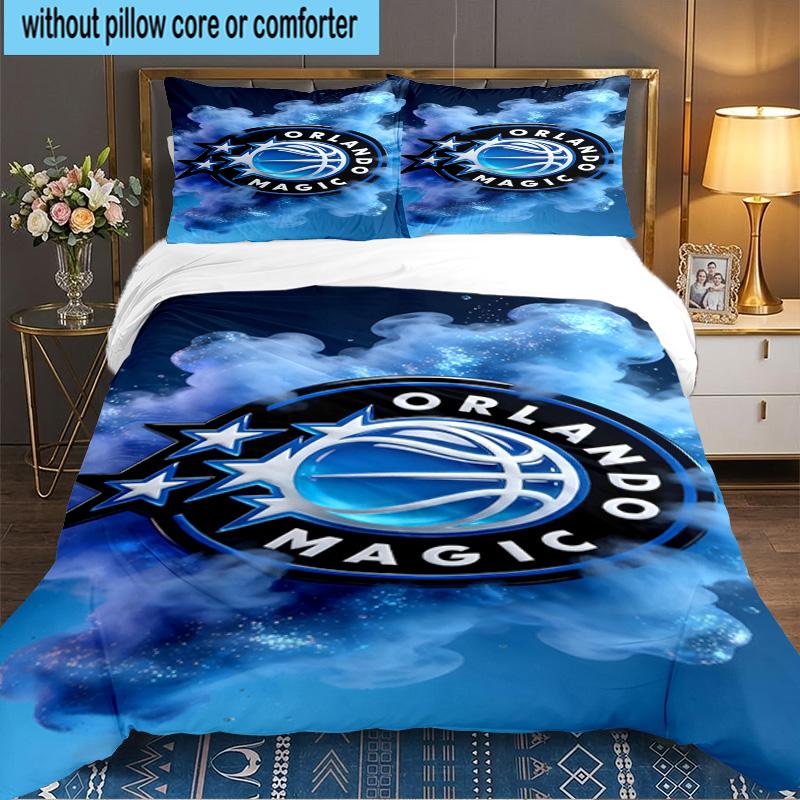 Orlando basketball 3pcs Bedding Set,Including 1pc Duvet Cover And 2pcs Pillowcases Perfect Gift for Christmas,Ideal for Bedroom, Dormitory