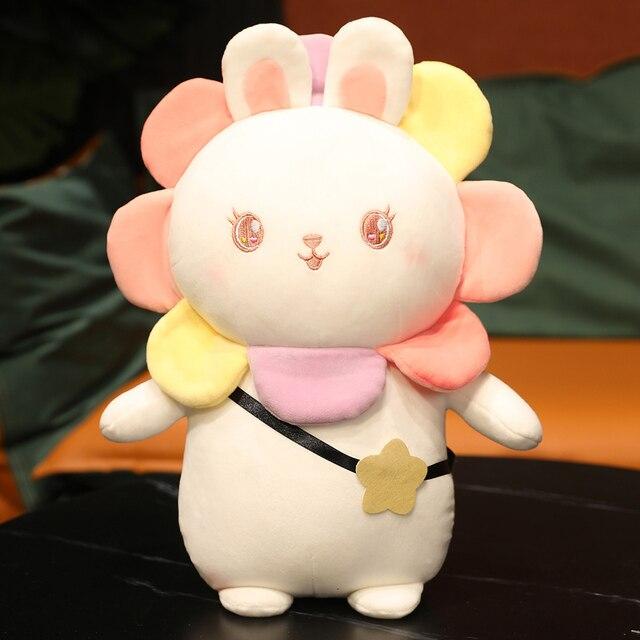 1pc 25 /35cm Lovely Plush Sunflower Rabbit Toys Soft Charming Rabbit Pillow Stuffed Animal Dolls Birthday Valentine S Gift For Girl