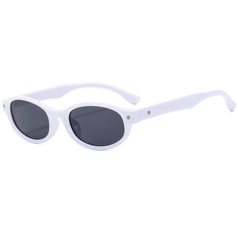 Modern Hiphop Inspired Elliptical Sunglasses With Polarizedfree Lenses For Urban Styles