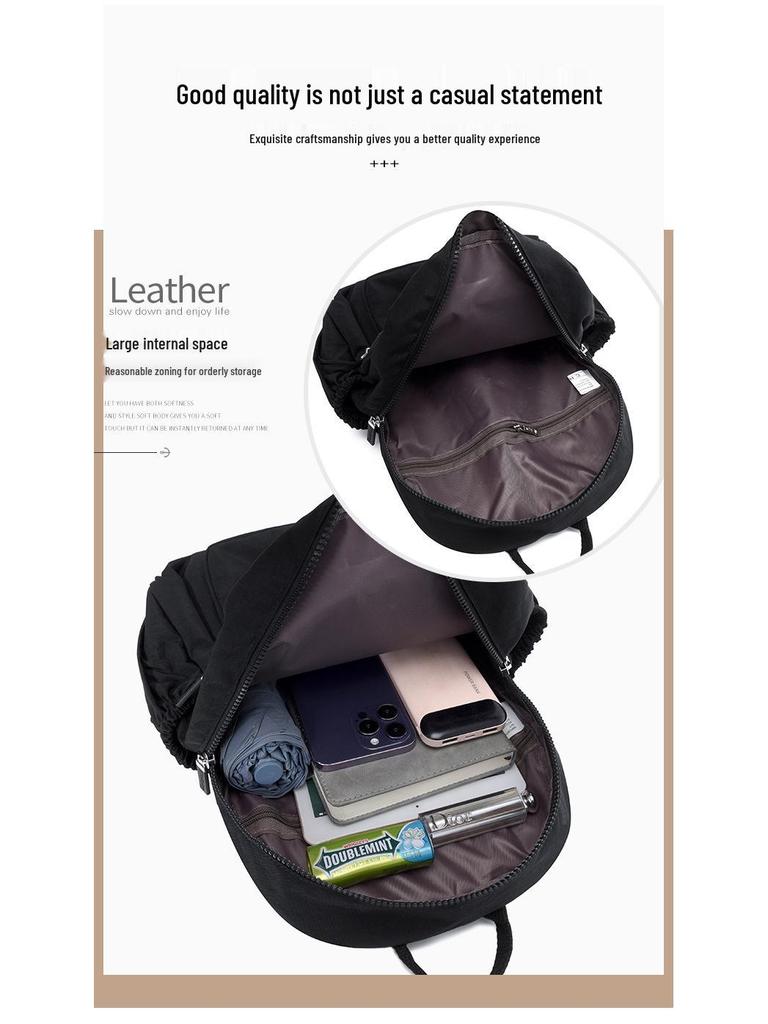 Stylish Washed Cloth Lightweight Women's Backpack – Essential for Casual Travel, Large Capacity, New Style and Hot-Selling.