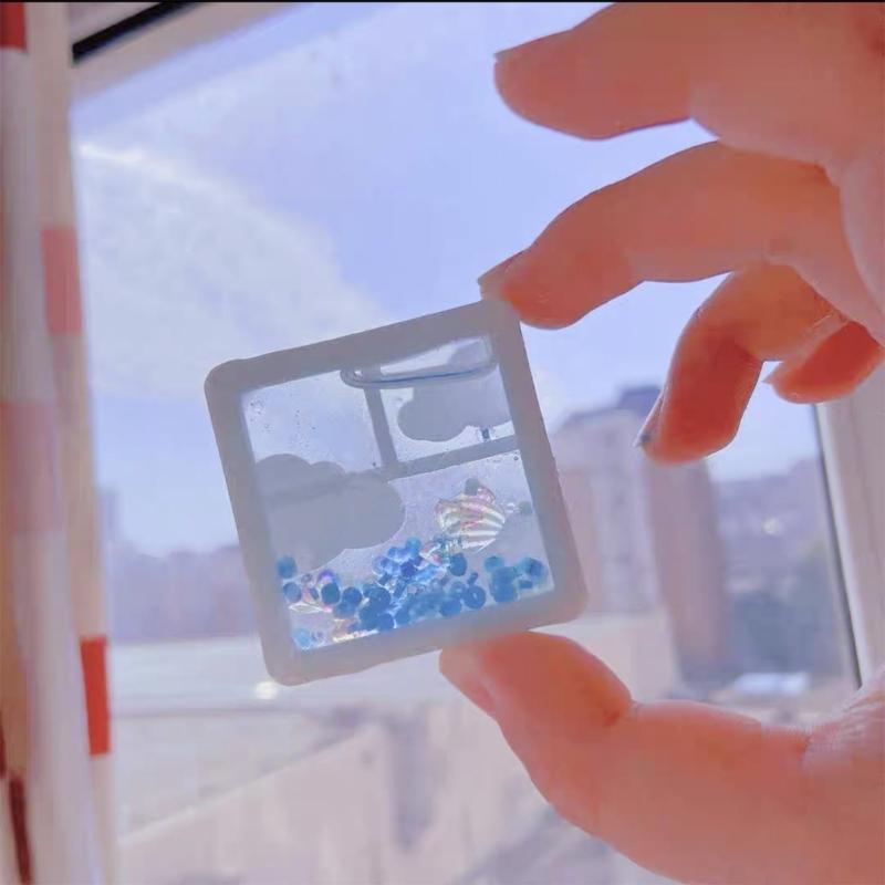 Resin Shaker Mold Quicksand Casting Epoxy Silicone Mold Resin Epoxy Jewelry Molds for Pendant Decoration Crafts