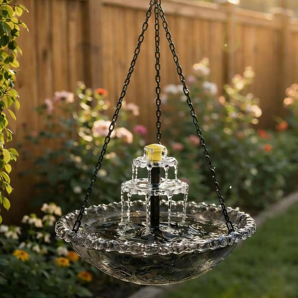 Floating Water Feature Solar Bird Bath Household Hummingbird Bathing Bowl Bird Supplies