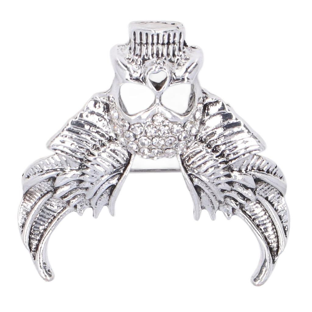 Drill Skull Brooch Sparkling Crystals Fashion Personality Brooch Accessories for Suit CoatAncient