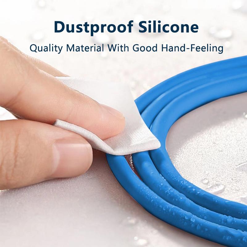 VAORLO Металлический USB-кабель для зарядки, кабель для быстрой зарядки и передачи данных для освещения Micro Type-C, силиконовый 120 Вт, быстрая зарядка с органайзером для кабеля