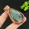 Labradorite Handmade Copper Wire Wrap Jewelry Pendant 2.44 A1Q61