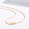 14 "-32 "925 Sterling Silver With Gold Color Thin Box Chain Necklace Womens Kids Girls Mens Jewelry Collares