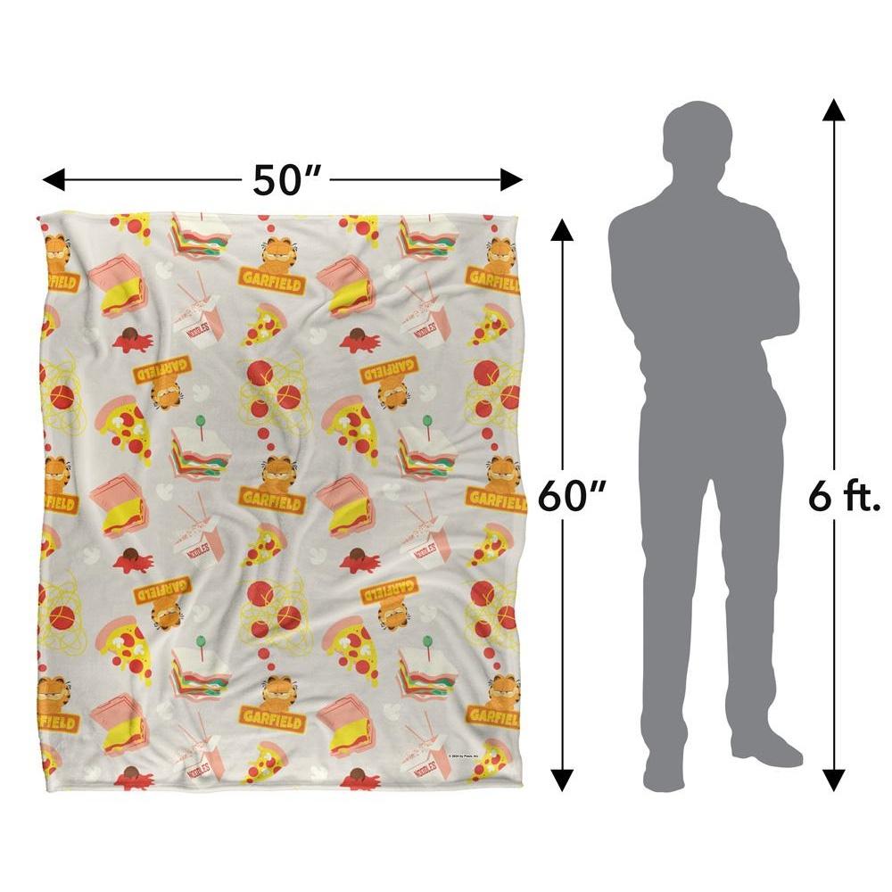 Garfield Pattern Silky Food Supersoft Blanket
