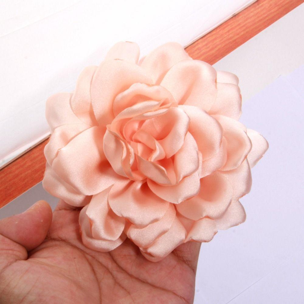 Handmade Lapel Pin Accessories Fabric Artificial Flowers DIY Sewing Patches  for Headbands Headwear