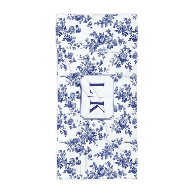 Пляжное полотенце Пляжное полотенце Синий Toile Пляжное полотенце для девичника Художественное полотенце Скидка при покупке оптом