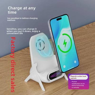 Ленивый держатель для мобильного телефона: Креативное беспроводное зарядное устройство, многофункциональная настольная подставка с магнитной быстрой зарядкой и дизайном в виде маленького стульчика