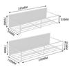 Set of 2 Magnetic Bathroom Racks for Bathroom, Washroom, and Kitchen Storage (White)