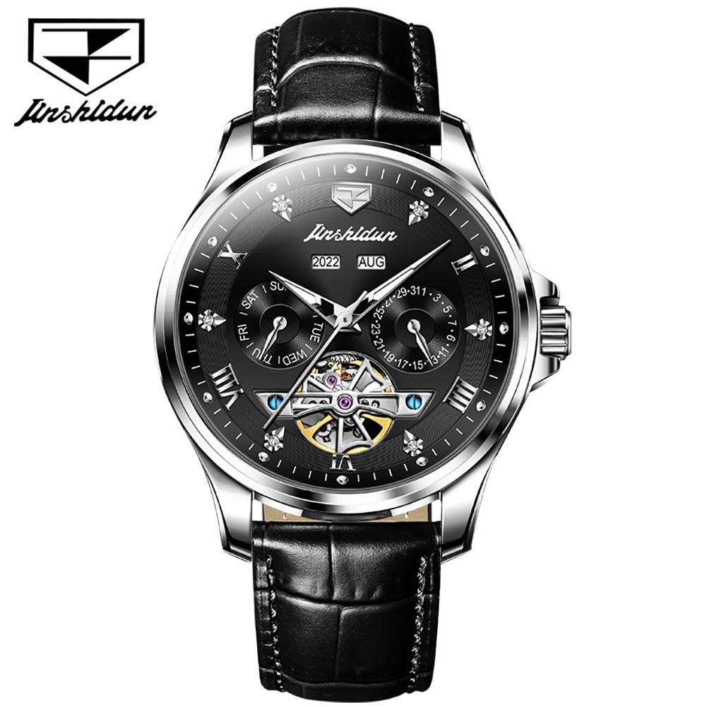 JINSHIDUN New Business and Leisure Men's Watch Tusso Multi -function Fully Automatic Mechanical Complex High -end Watch High -end Watch