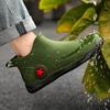 Men Work Chef Shoes Waterproof Oil-proof Kitchen Work Cook Boots Non-slip Ankle Rain Boots Man Hotel Restaurant Safety Footwear