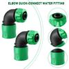 4Pcs Garden Hose Quick Connectors 90 Degree Elbow ABS Water Fittings Suitable For Irrigation Vehicle Washing Outdoor Use
