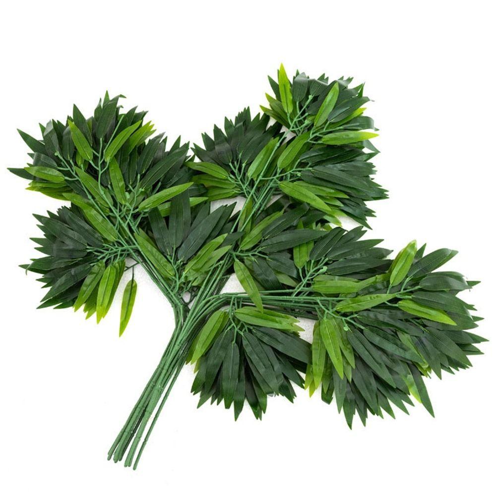 10 стилей Имитация листьев Зеленый цвет Поддельные листья Новые свадебные украшения Украшения для дома