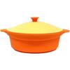 Silicone Steamer Round 24cm Valencia Orange