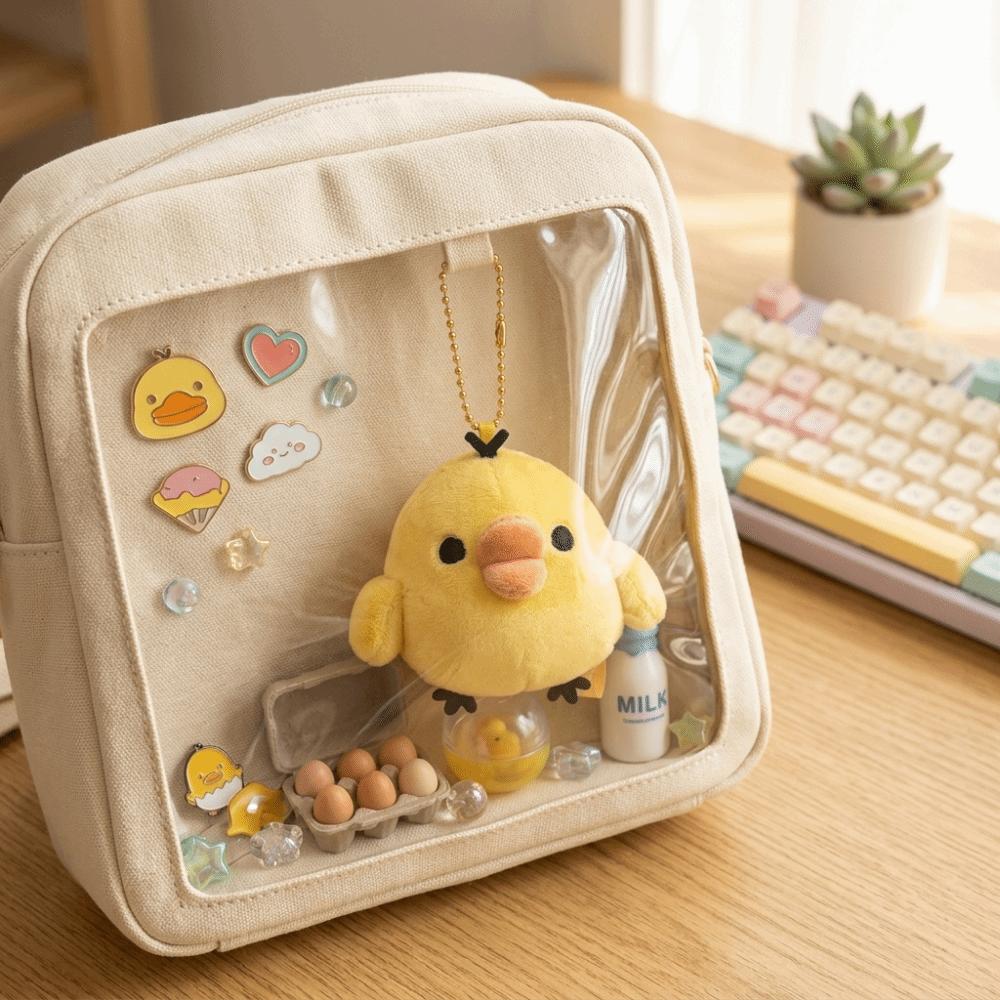 Soft Animal Chicken Plushie Yellow Bag Pendant New Backpack Pendant Doll