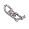 Double Jaw Shackle Professional Heavy Duty 304 Stainless Steel Rolling Shackle Device for Swing Climbing Rope 5mm 0.20in