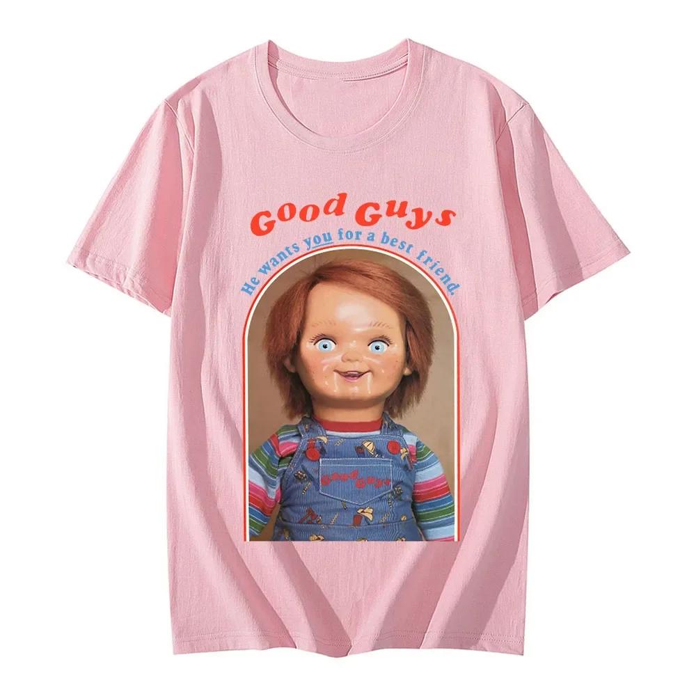 New Chucky Cotton TShirts Anime Graphic Print Women Fashion Casual Short Sleeves T Shirt Harajuku Unisex Tees Tops Clothing