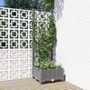 VidaXL Planter with Trellis Light Grey 40x40x121.5 Cm PP 153269