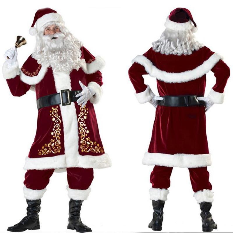 Santa Claus Couple Clothing Vintage Court Dress Women's Makeup Ball Performance Clothing