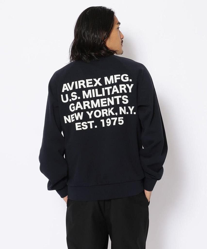 TYPE Crew Neck NAVY [AVIREX] BLUE, Sweatshirt, Tomcat, 6113427, Men's, M, 087,