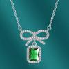 BELLA BOX Ожерелье с подвеской из циркона и бантом, несколько цветов, модные свадебные и помолвочные украшения