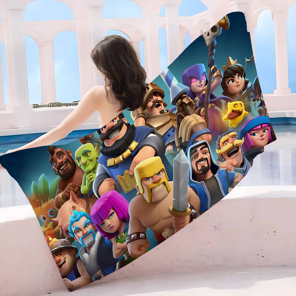 Игровое полотенце C-Clashs R-Royale из микрофибры, мягкое, хорошо впитывающее, дышащее, для девочек и детей, декоративное, с мультяшным рисунком, пляжное полотенце