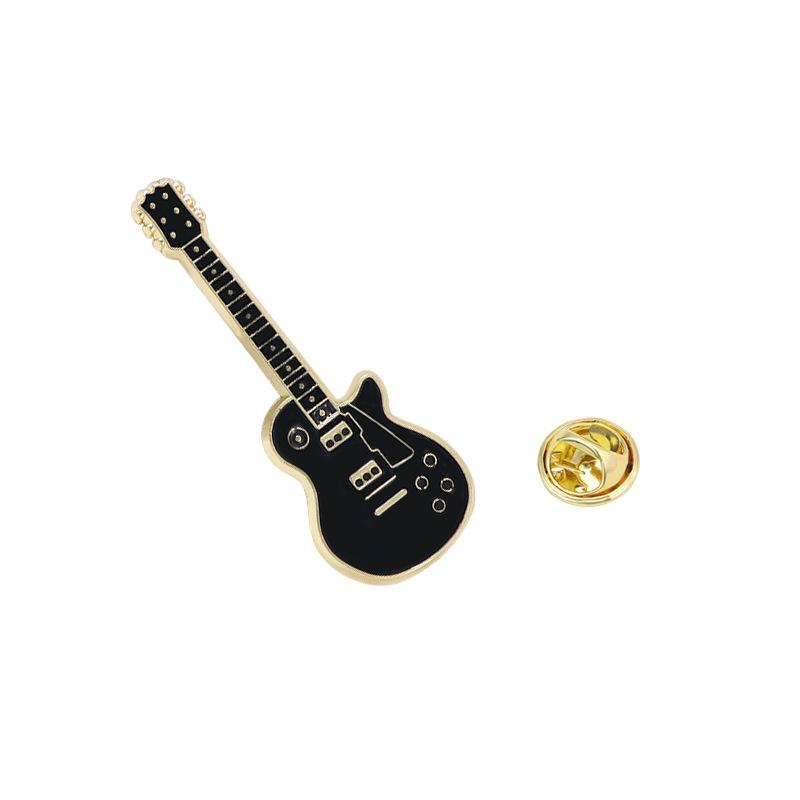 Electric Guitar Brooch Personalized Musical Instrument Violin Pin Student Gift Cartoon Badge Clothing Accessories