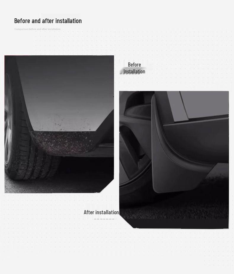 Invisible Mudguard for Tesla Model Y/3 Facelift - Hidden Car Decoration Accessories