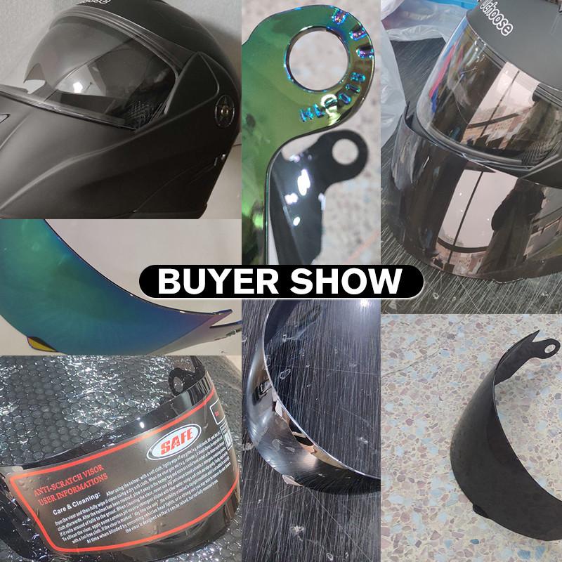 UCHOOSE Motorcycle Helmet Lens Facelift Helmet Special Lens Transparent Mirror Black Mirror Color Mirror Silver Lens PackageSpeed Sensors 6