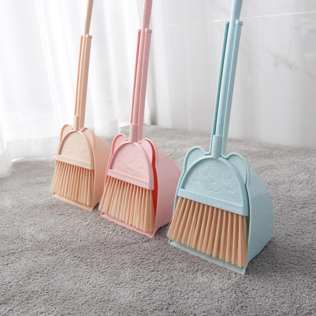 Children's Mini Broom & Dustpan Set - Soft Bristle Sweeping Toys for Toddlers